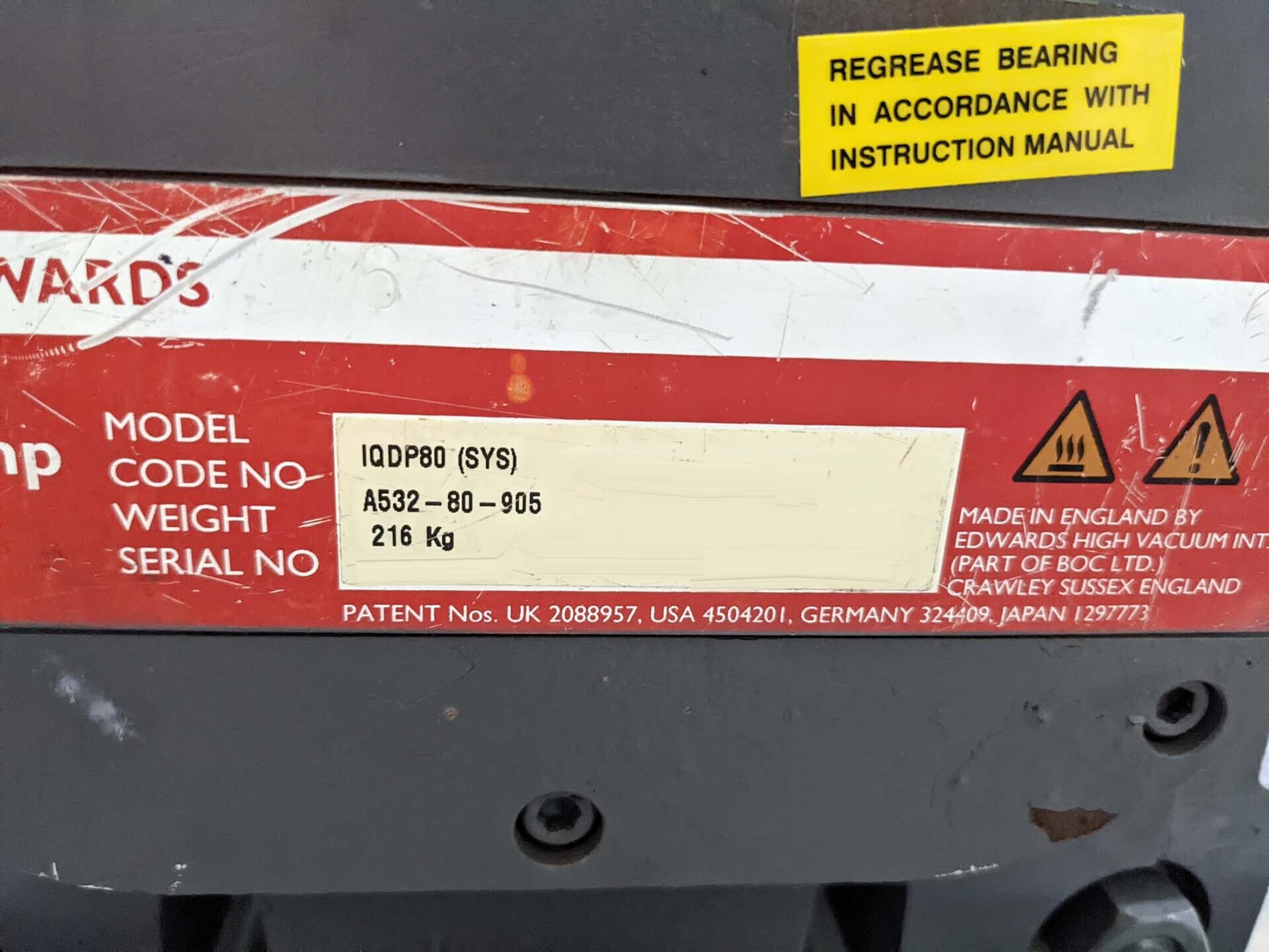 Photo Used EDWARDS iQDP80 For Sale