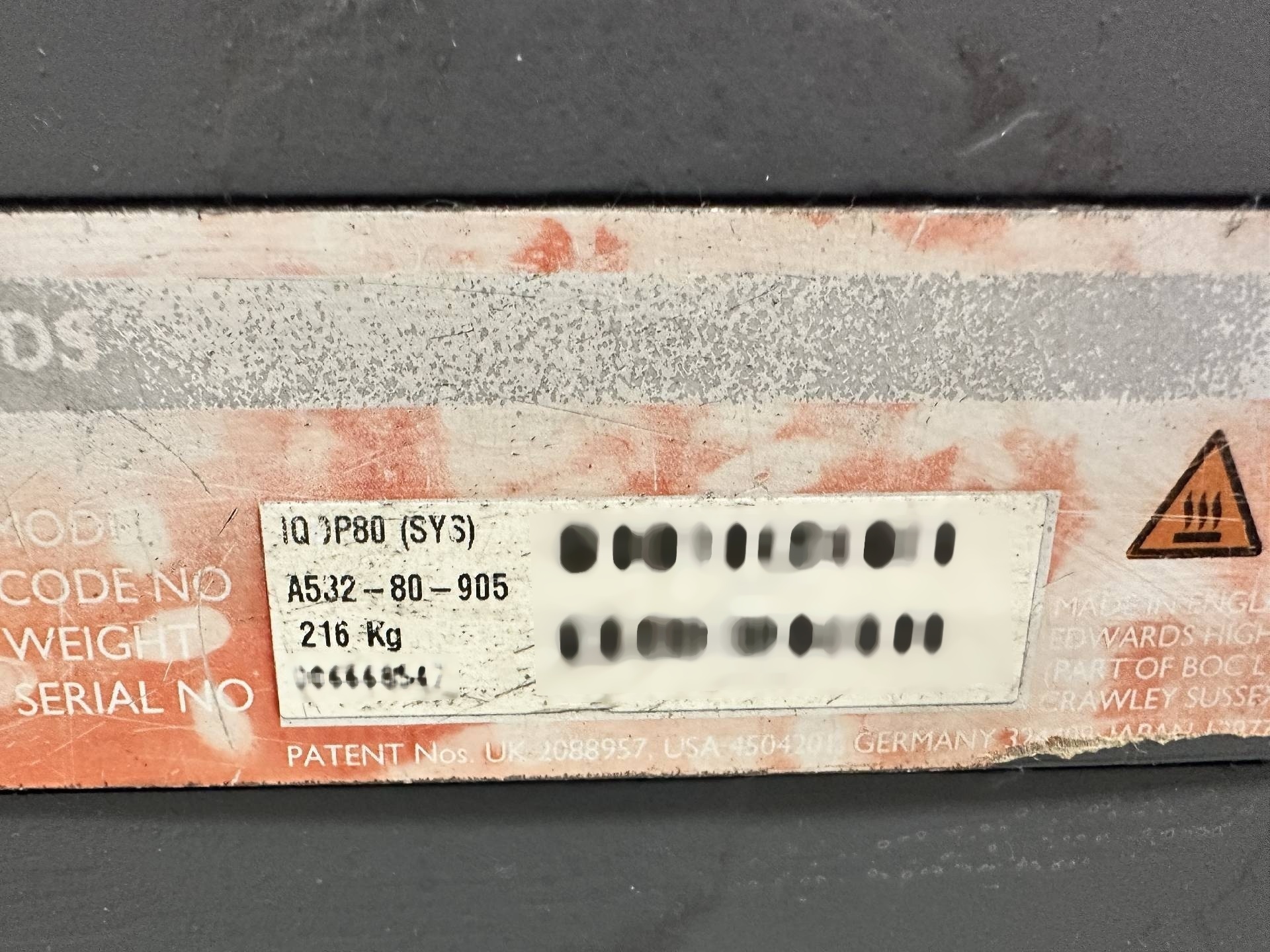 Photo Used EDWARDS iQDP80 For Sale