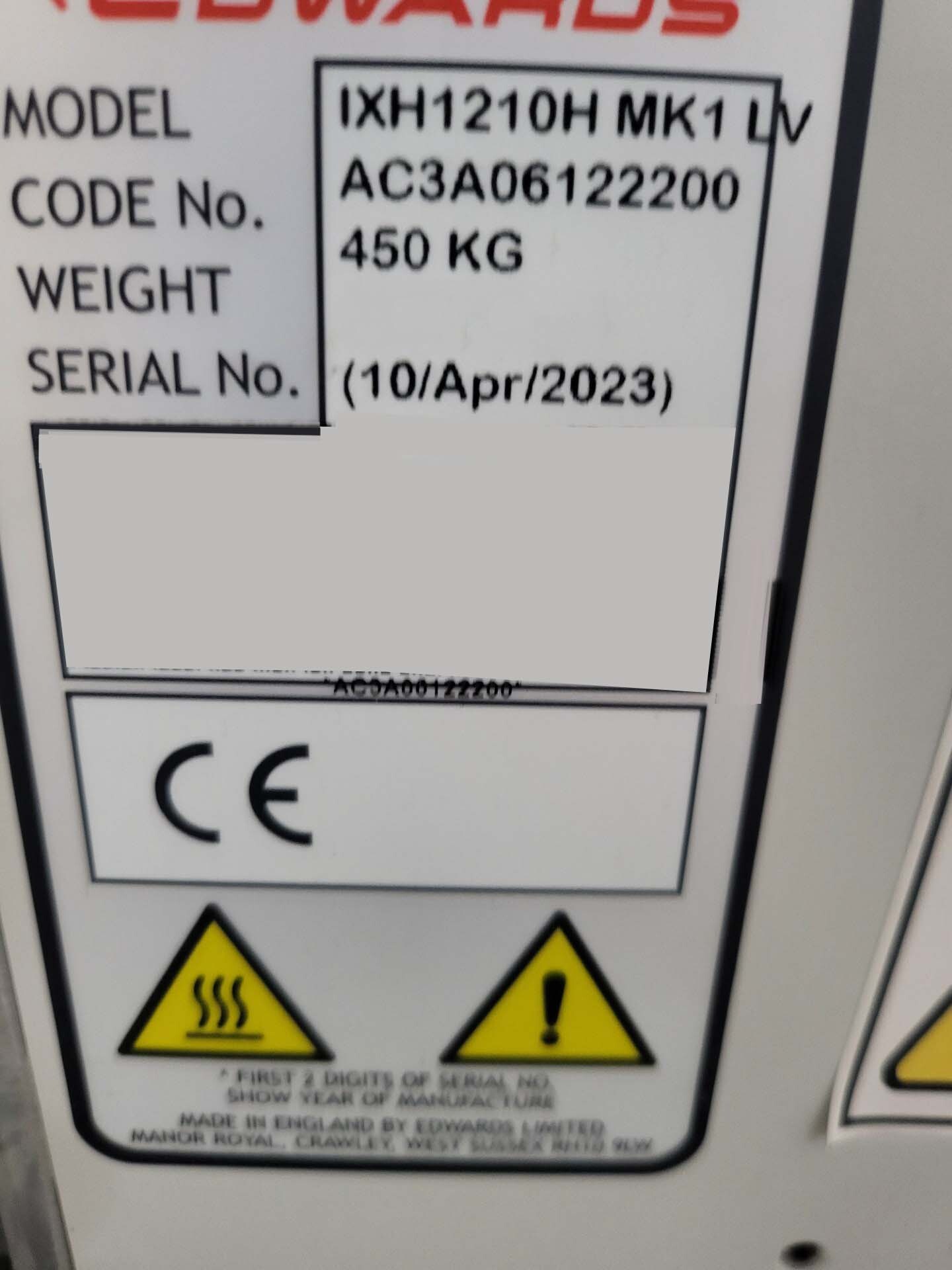 图为 已使用的 EDWARDS iXH1210 MK1 LV 待售