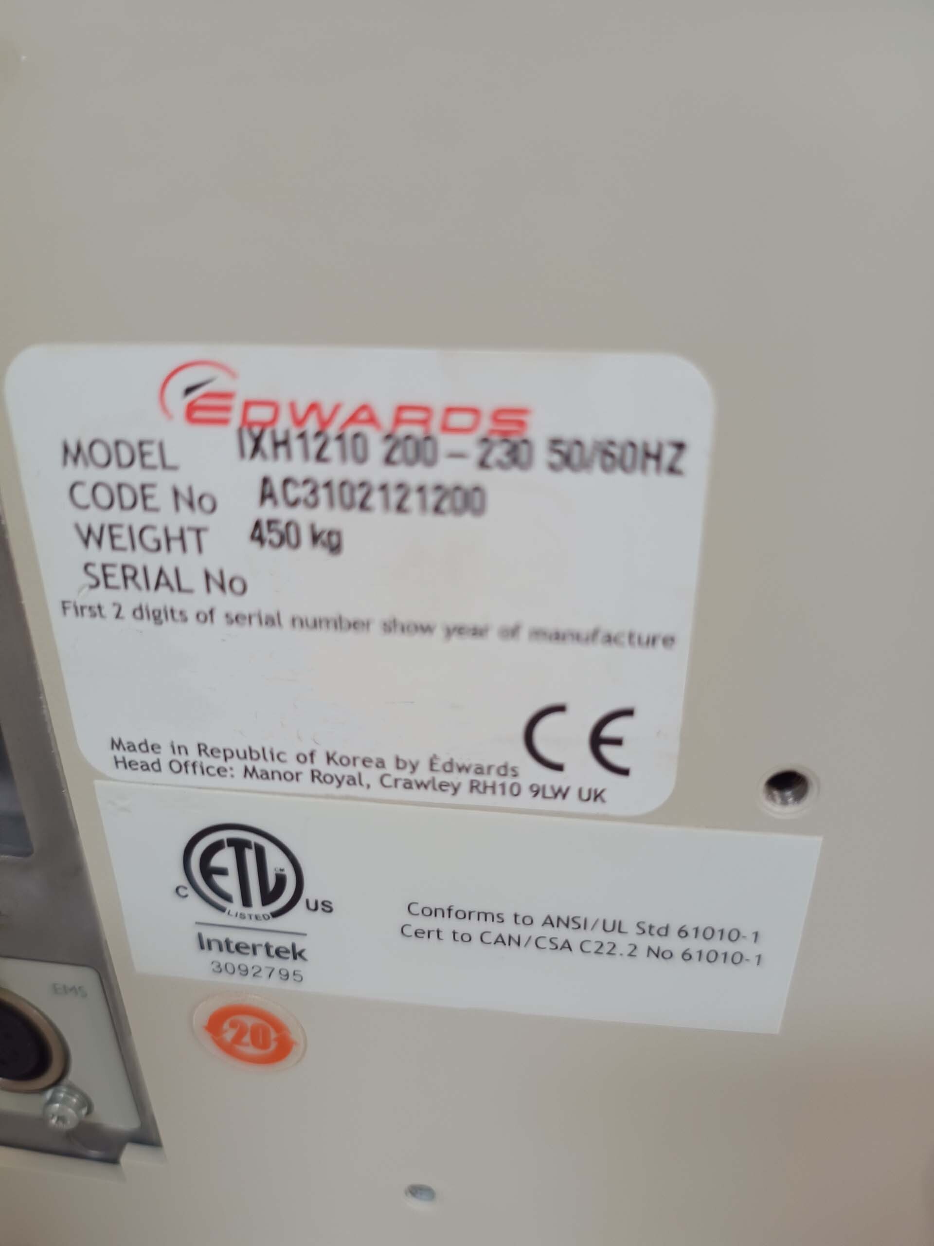 Foto Verwendet EDWARDS iXH1210 200 Zum Verkauf