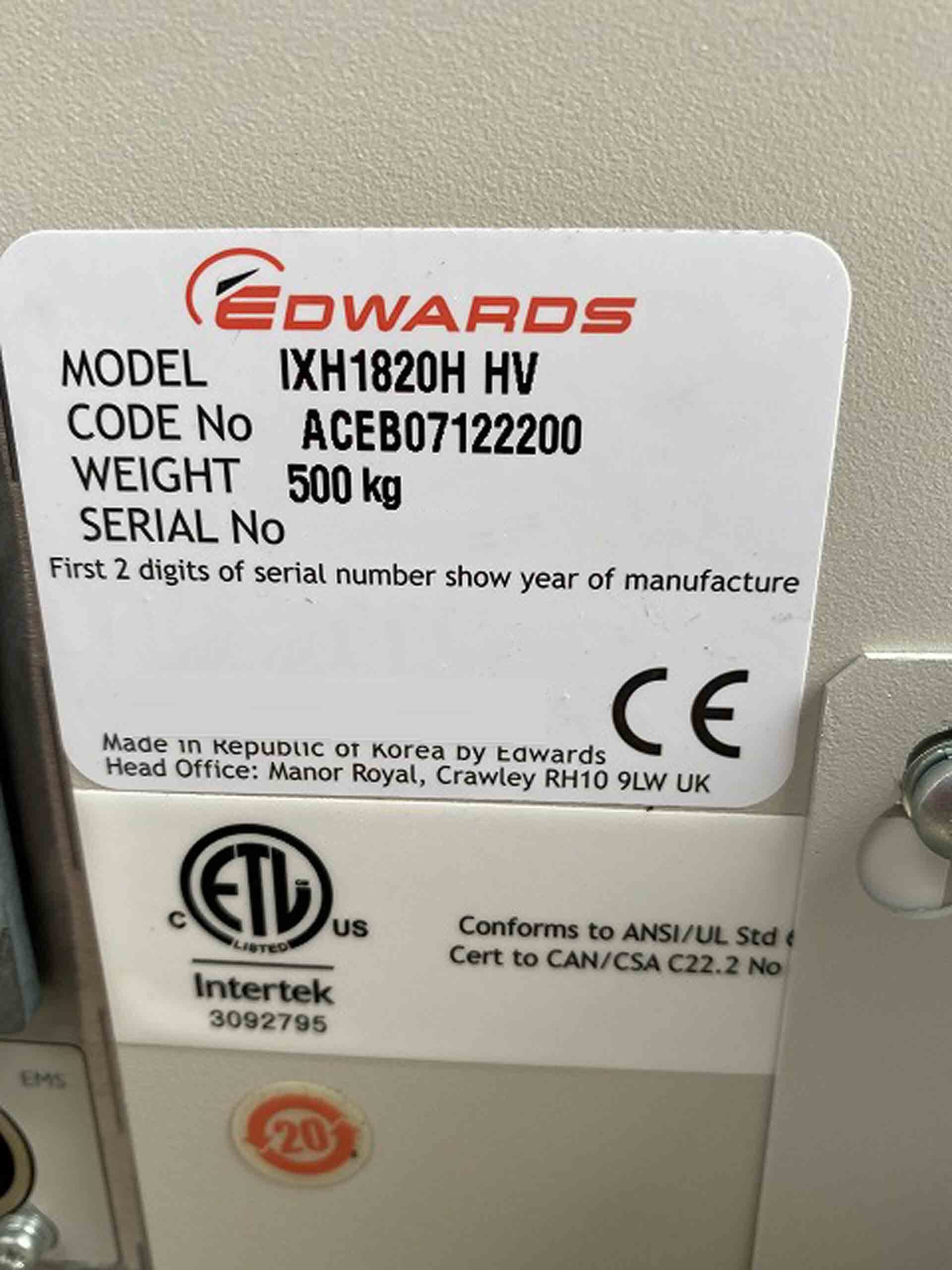 圖為 已使用的 EDWARDS iXH1820 待售