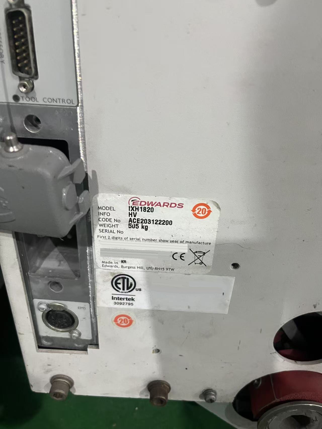 圖為 已使用的 EDWARDS iXH1820 待售