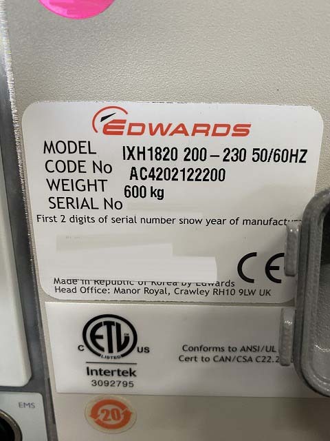 Foto Verwendet EDWARDS iXH1820 Zum Verkauf