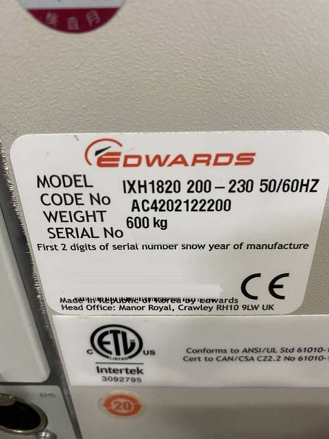 フォト（写真） 使用される EDWARDS iXH1820 販売のために
