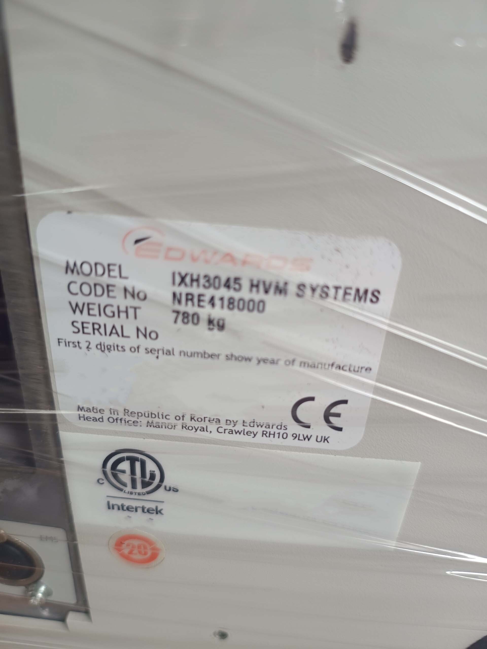 图为 已使用的 EDWARDS iXH3045H 待售