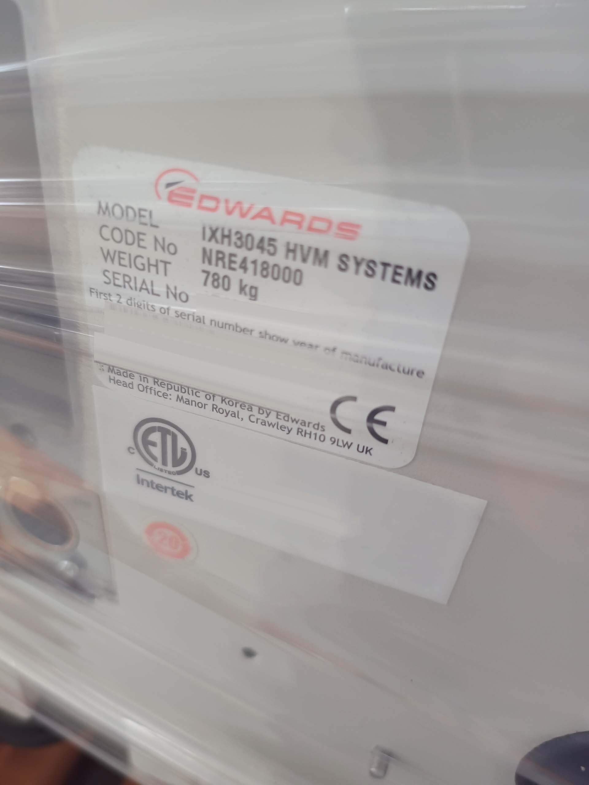 图为 已使用的 EDWARDS iXH3045H 待售