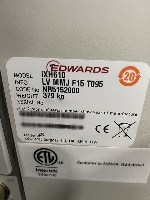 图为 已使用的 EDWARDS iXH610 待售
