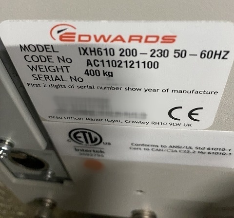 图为 已使用的 EDWARDS iXH610 待售
