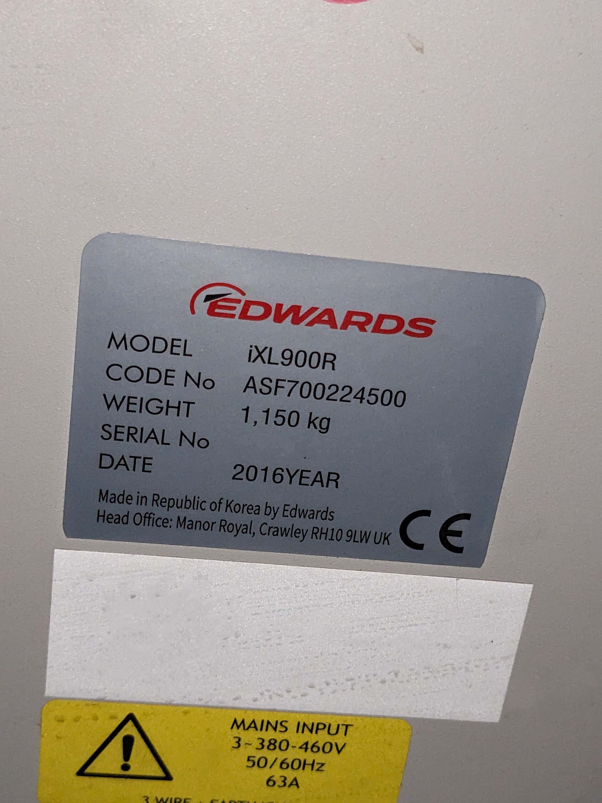 Photo Utilisé EDWARDS iXL 900R À vendre