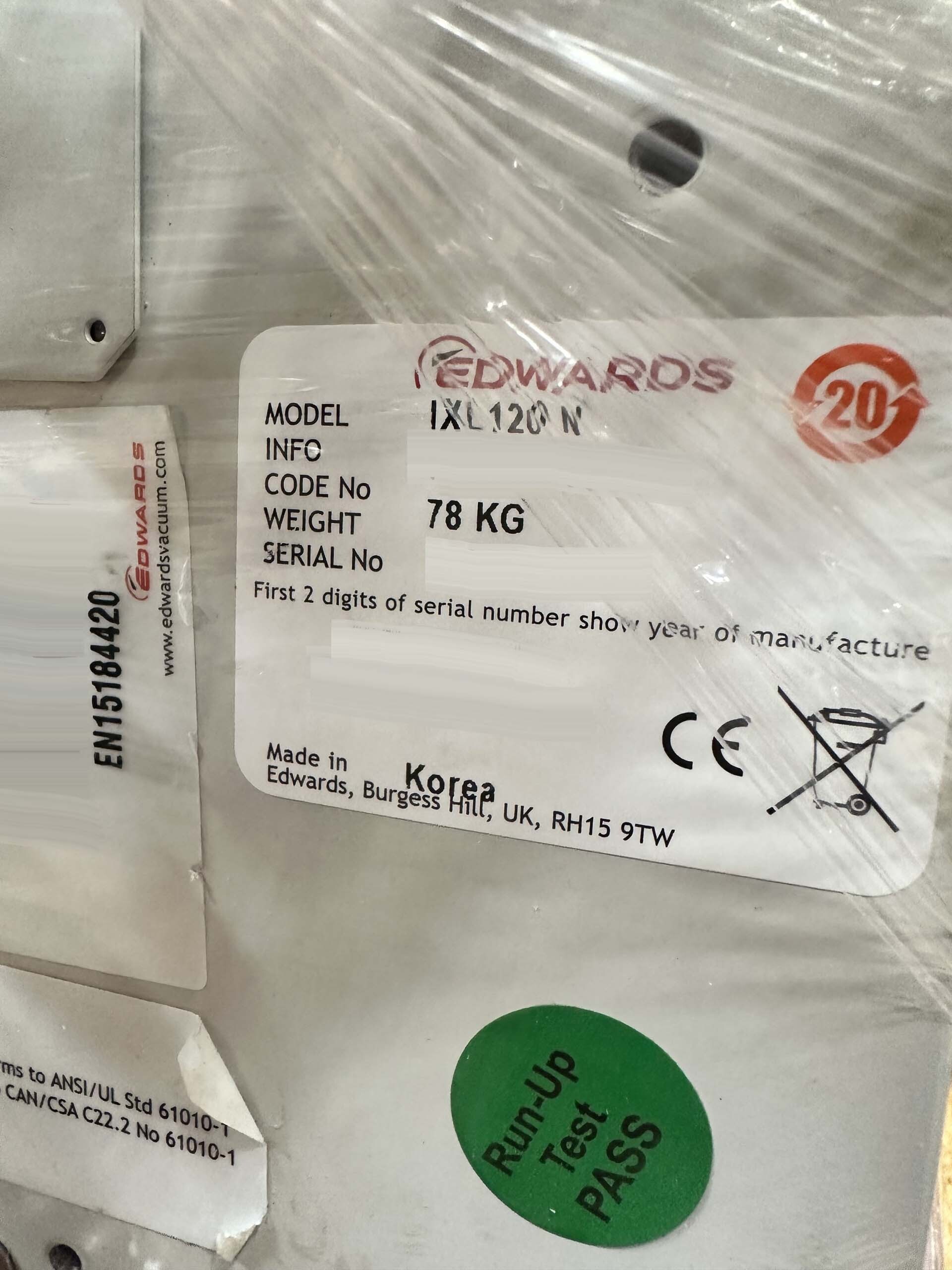 Foto Verwendet EDWARDS iXL120 Zum Verkauf