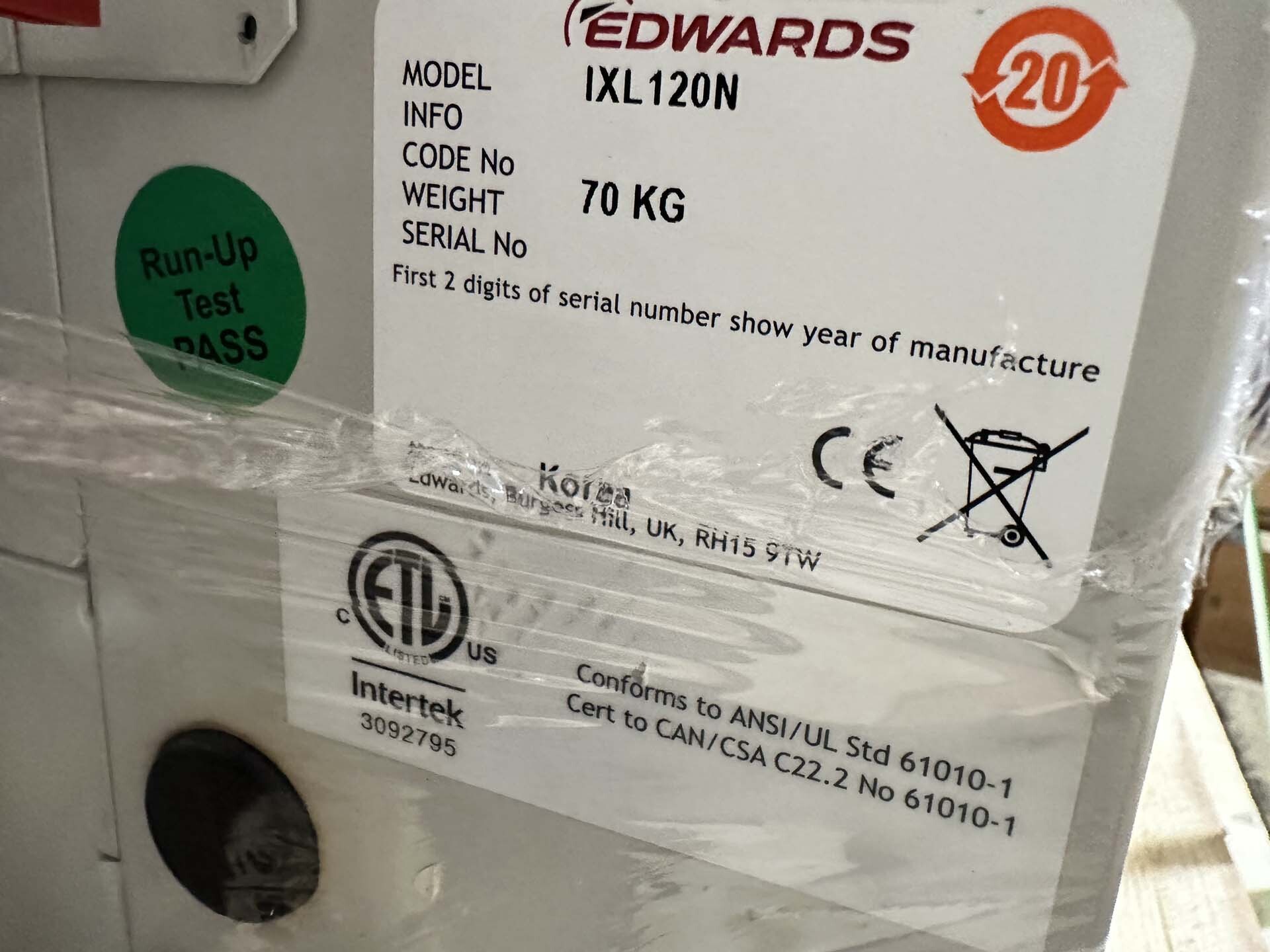 Foto Verwendet EDWARDS iXL120 Zum Verkauf
