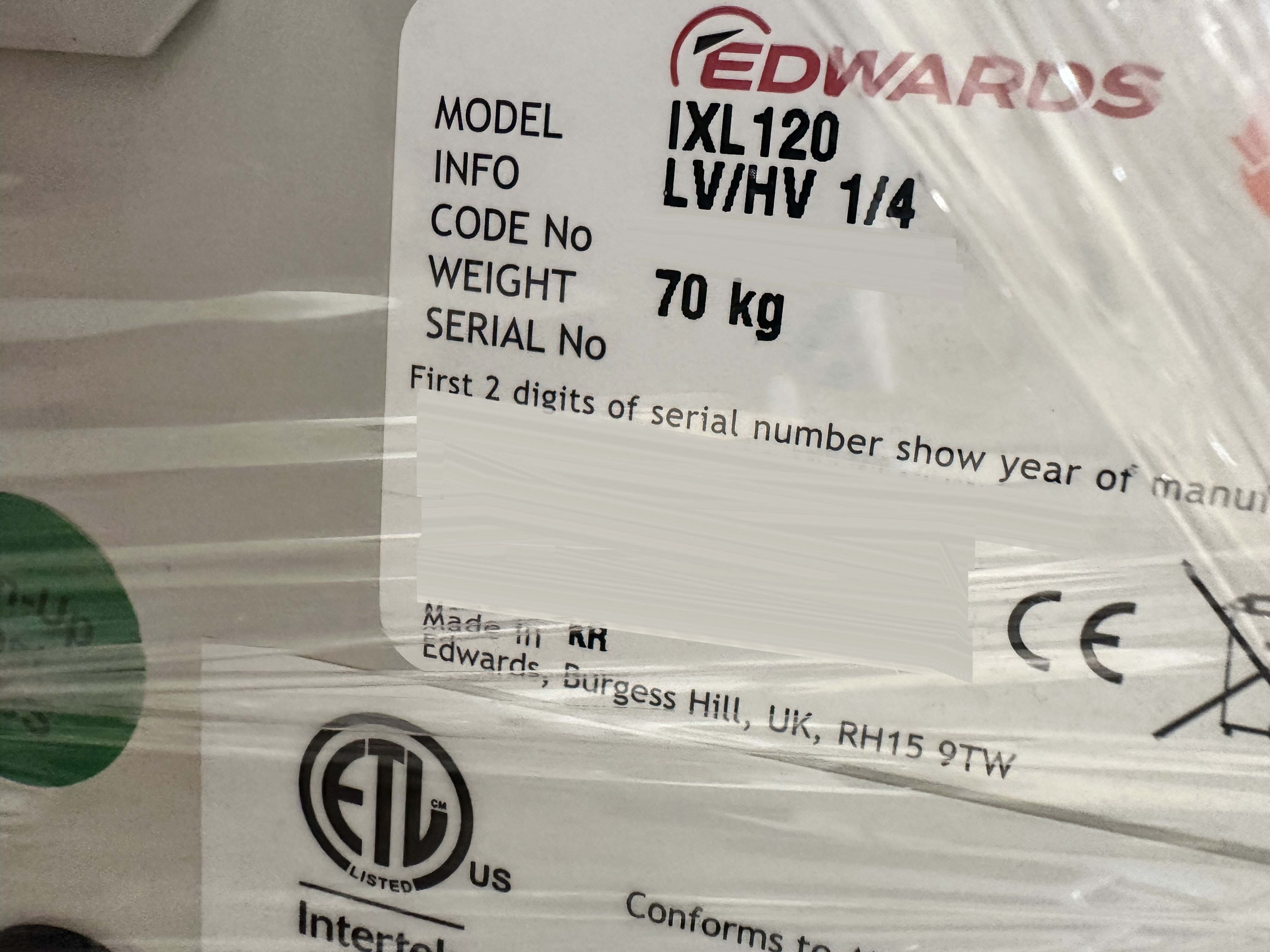 Foto Verwendet EDWARDS iXL120 Zum Verkauf