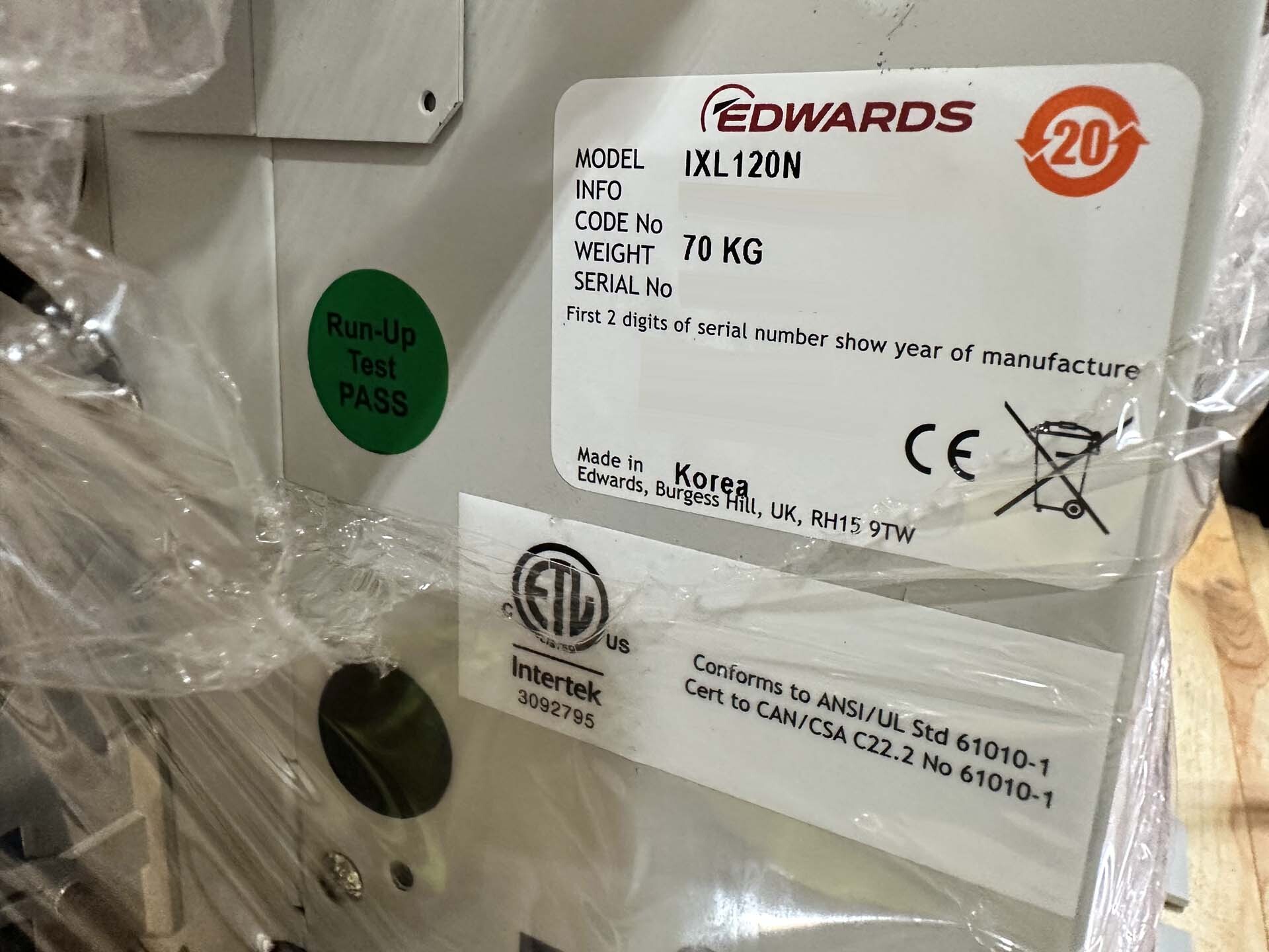 Foto Verwendet EDWARDS iXL120 Zum Verkauf