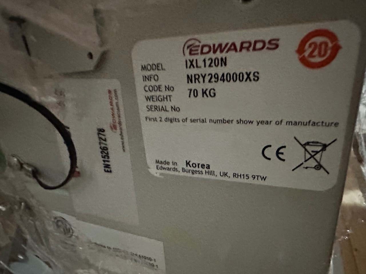 사진 사용됨 EDWARDS IXL120N 판매용
