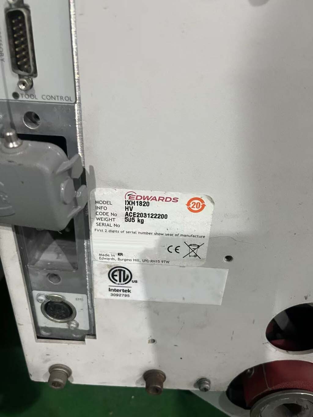 图为 已使用的 EDWARDS iXH1820 待售
