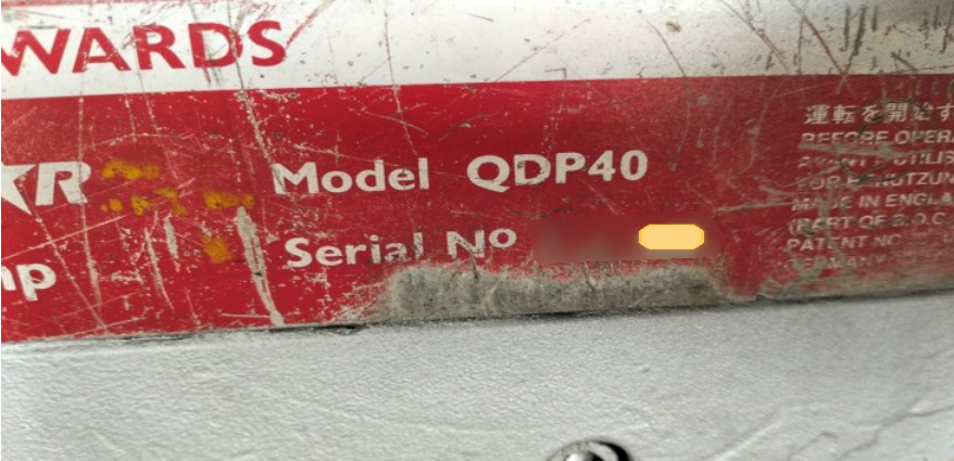 Foto Verwendet EDWARDS QDP40 Zum Verkauf