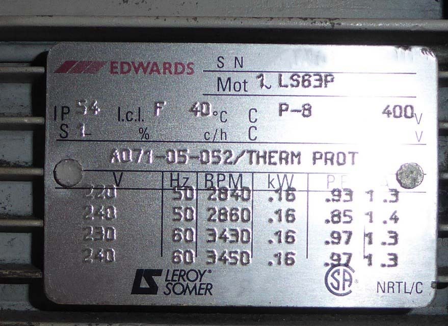 圖為 已使用的 EDWARDS RV1.5 待售