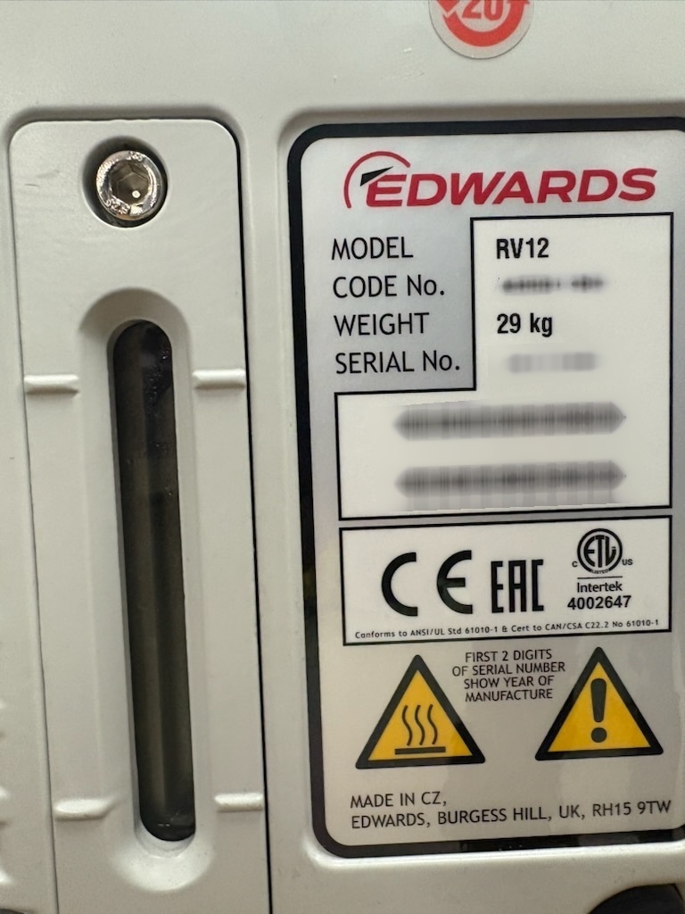 フォト（写真） 使用される EDWARDS RV12 販売のために
