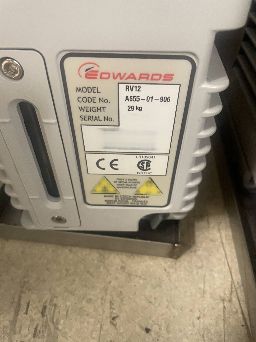 사진 사용됨 EDWARDS RV12 판매용