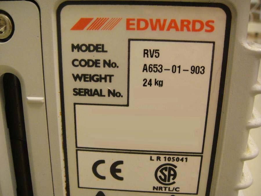 Photo Used EDWARDS RV5 For Sale