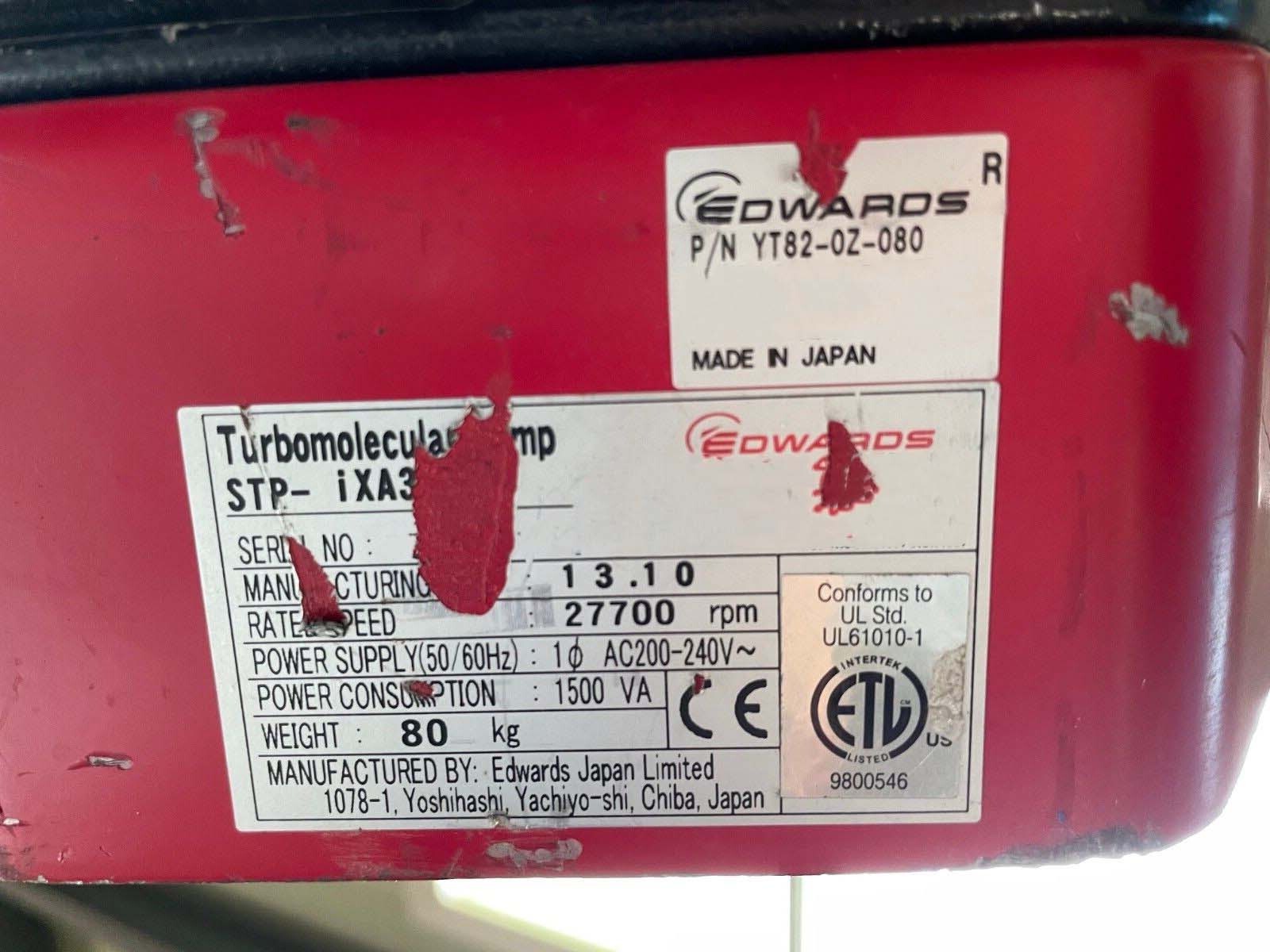 图为 已使用的 EDWARDS STP-iXA3306CV 待售