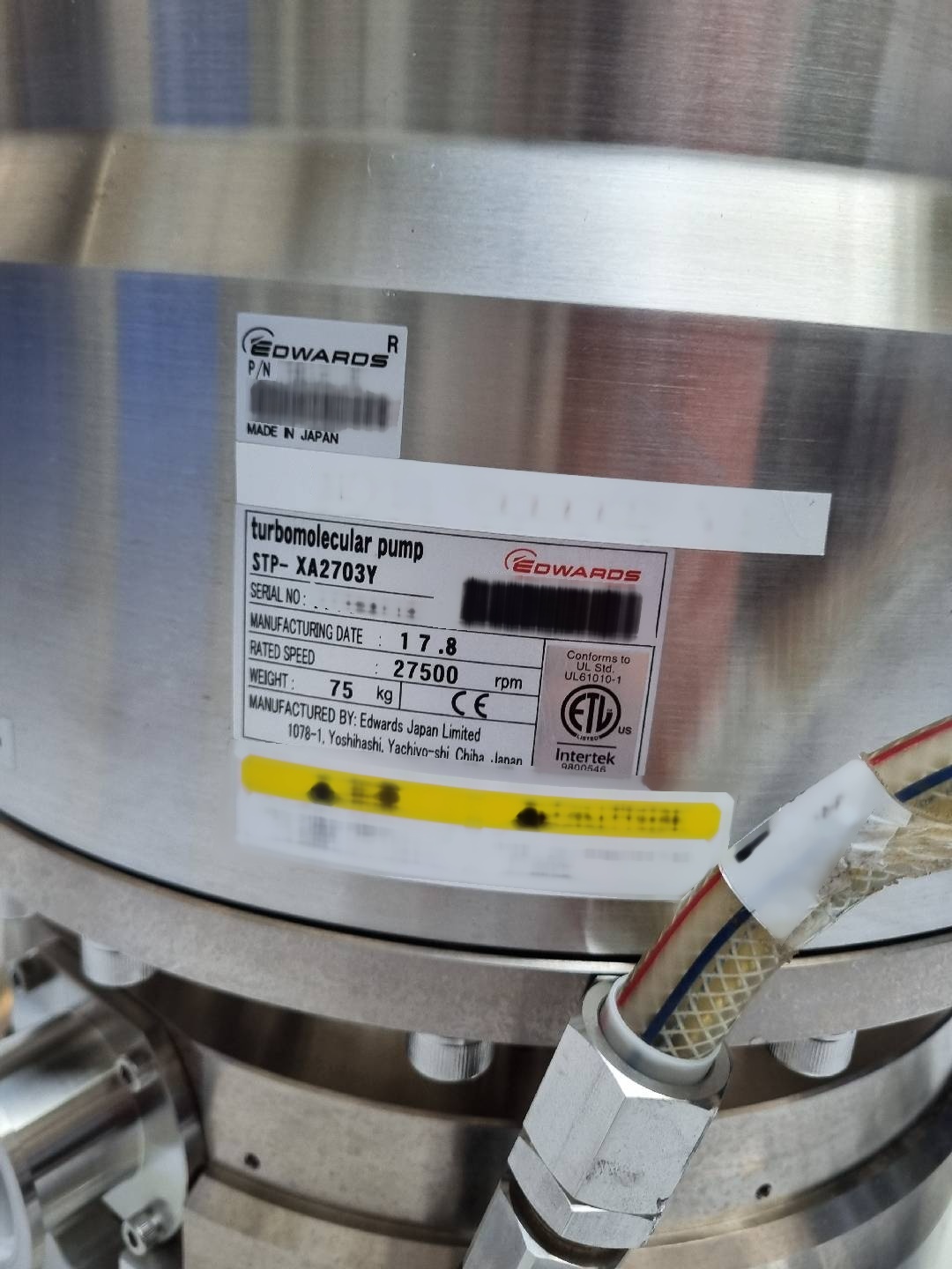 圖為 已使用的 EDWARDS STP-XA2703Y 待售