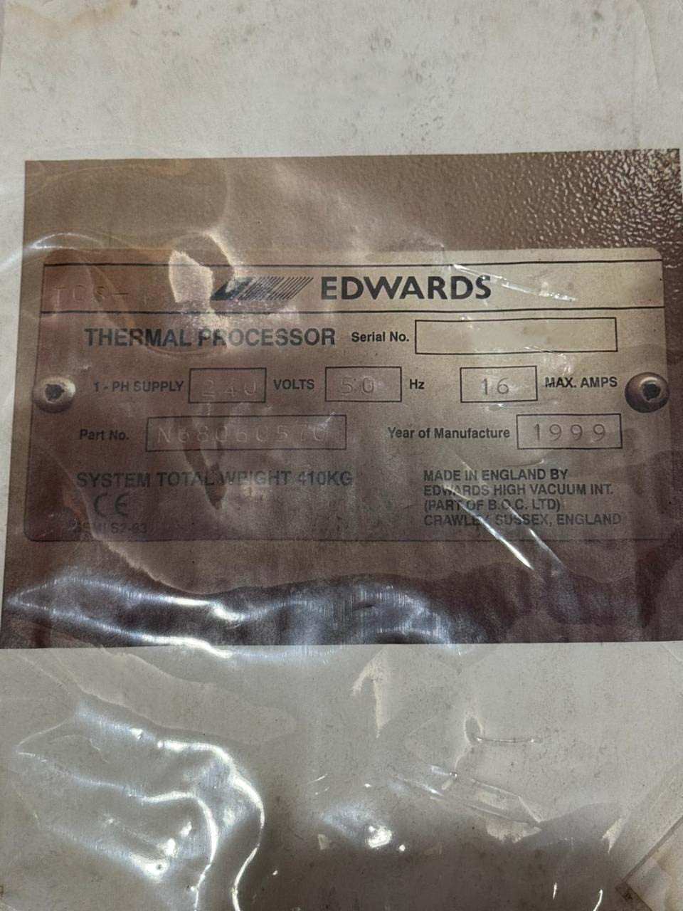 Photo Utilisé EDWARDS TCS-4 À vendre