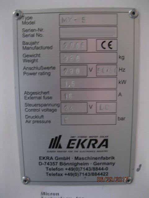 圖為 已使用的 EKRA MX5 待售