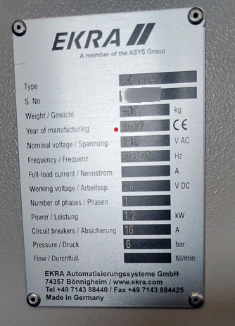 Foto Verwendet EKRA X4 Zum Verkauf