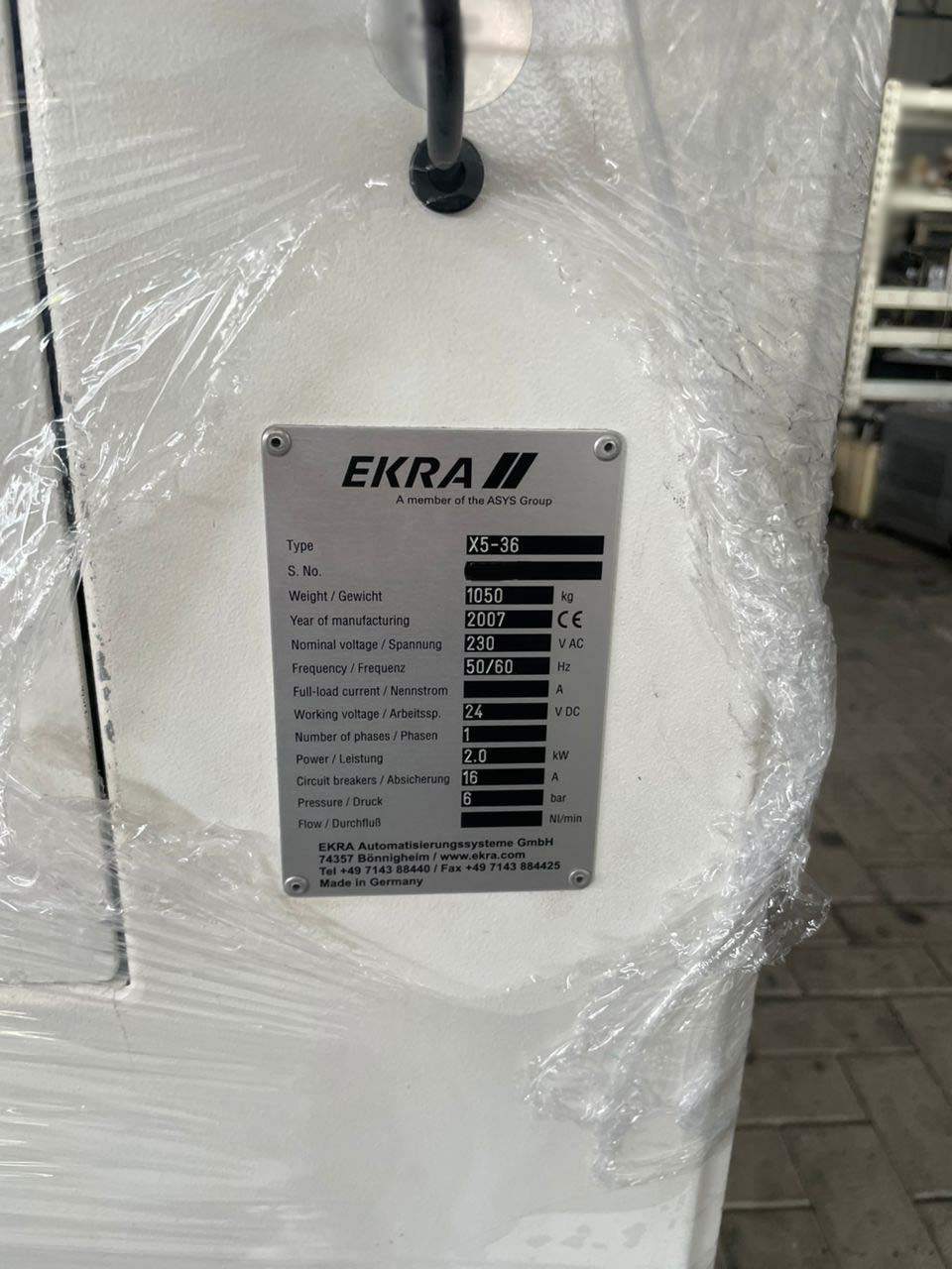 图为 已使用的 EKRA X5-36 待售