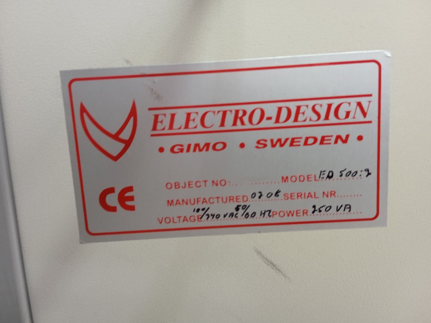 图为 已使用的 ELECTRO DESIGN ED500:2 待售