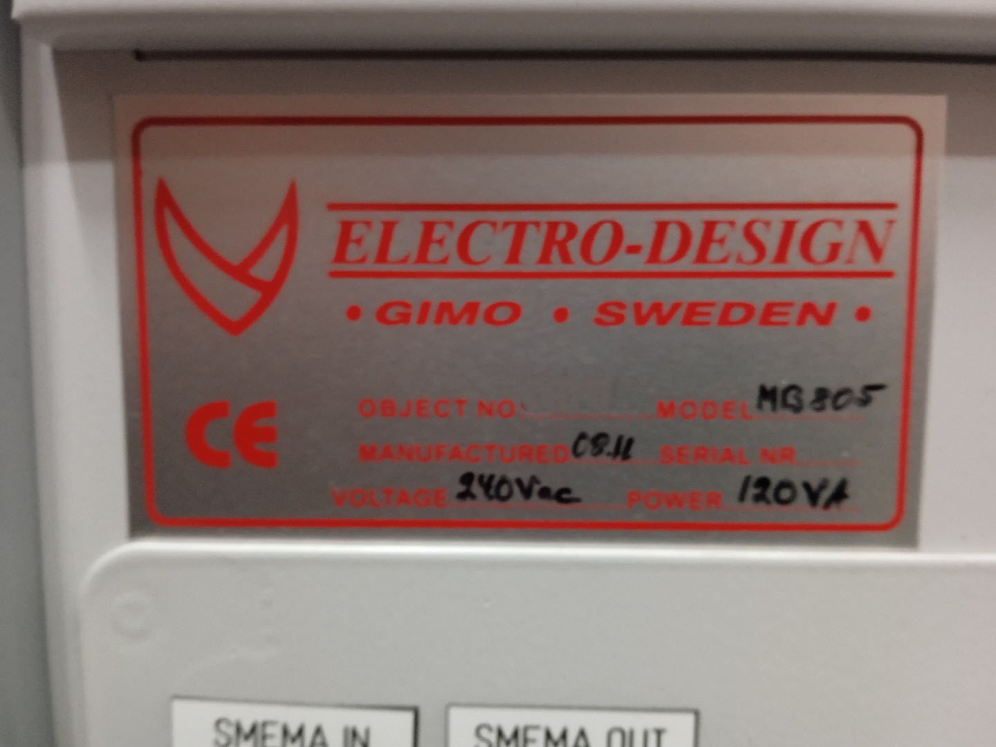 圖為 已使用的 ELECTRO DESIGN MB 805 待售