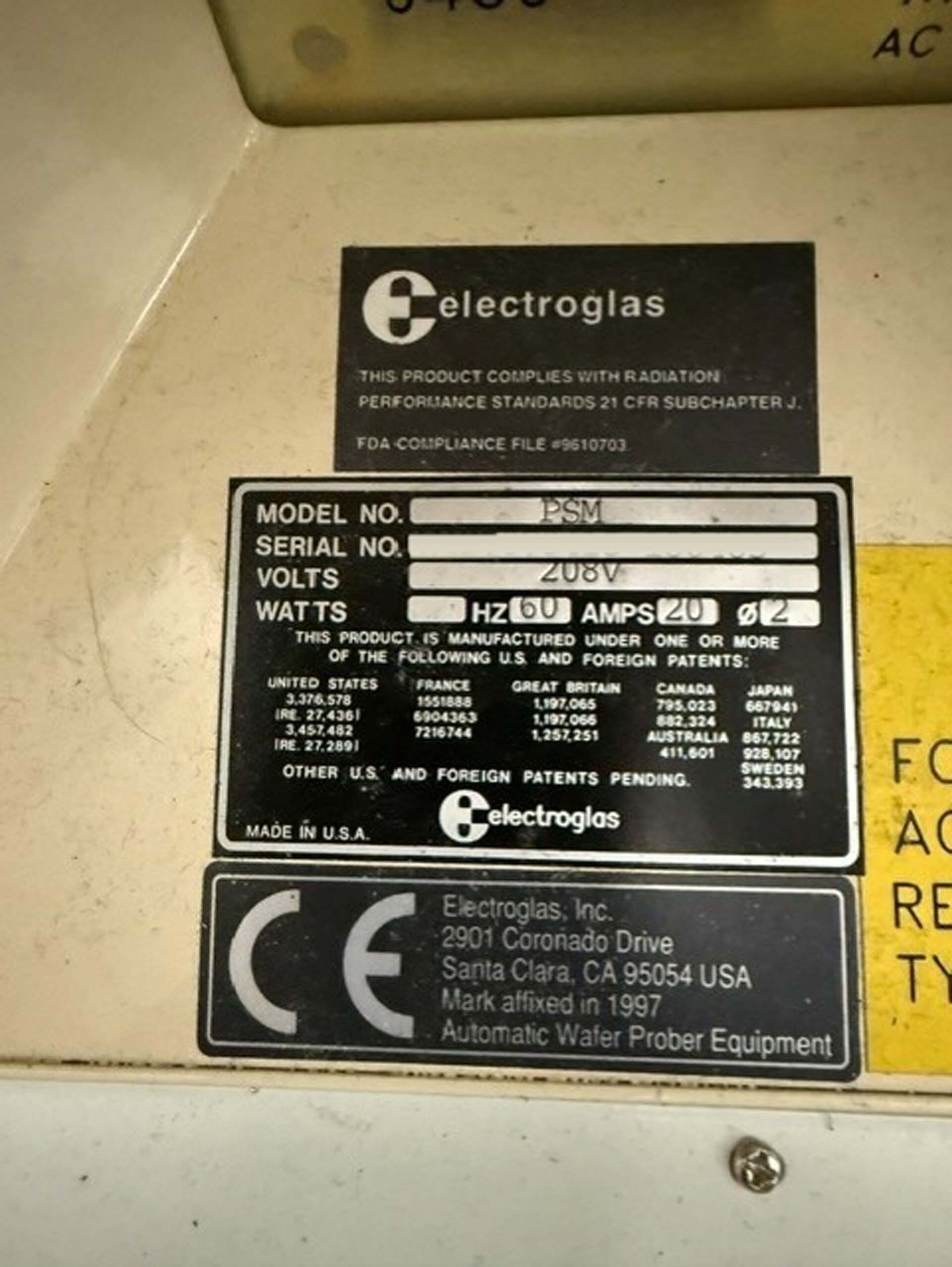 사진 사용됨 ELECTROGLAS / EG 4085 판매용