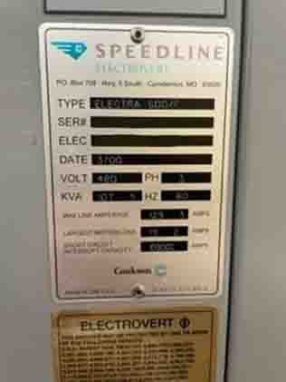 图为 已使用的 ELECTROVERT / SPEEDLINE Electra 600/F 待售