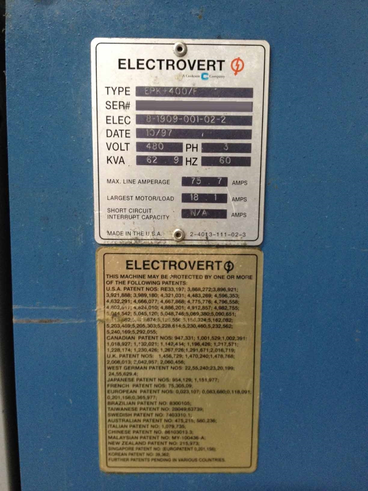 图为 已使用的 ELECTROVERT / SPEEDLINE EPK Plus 400/F 待售