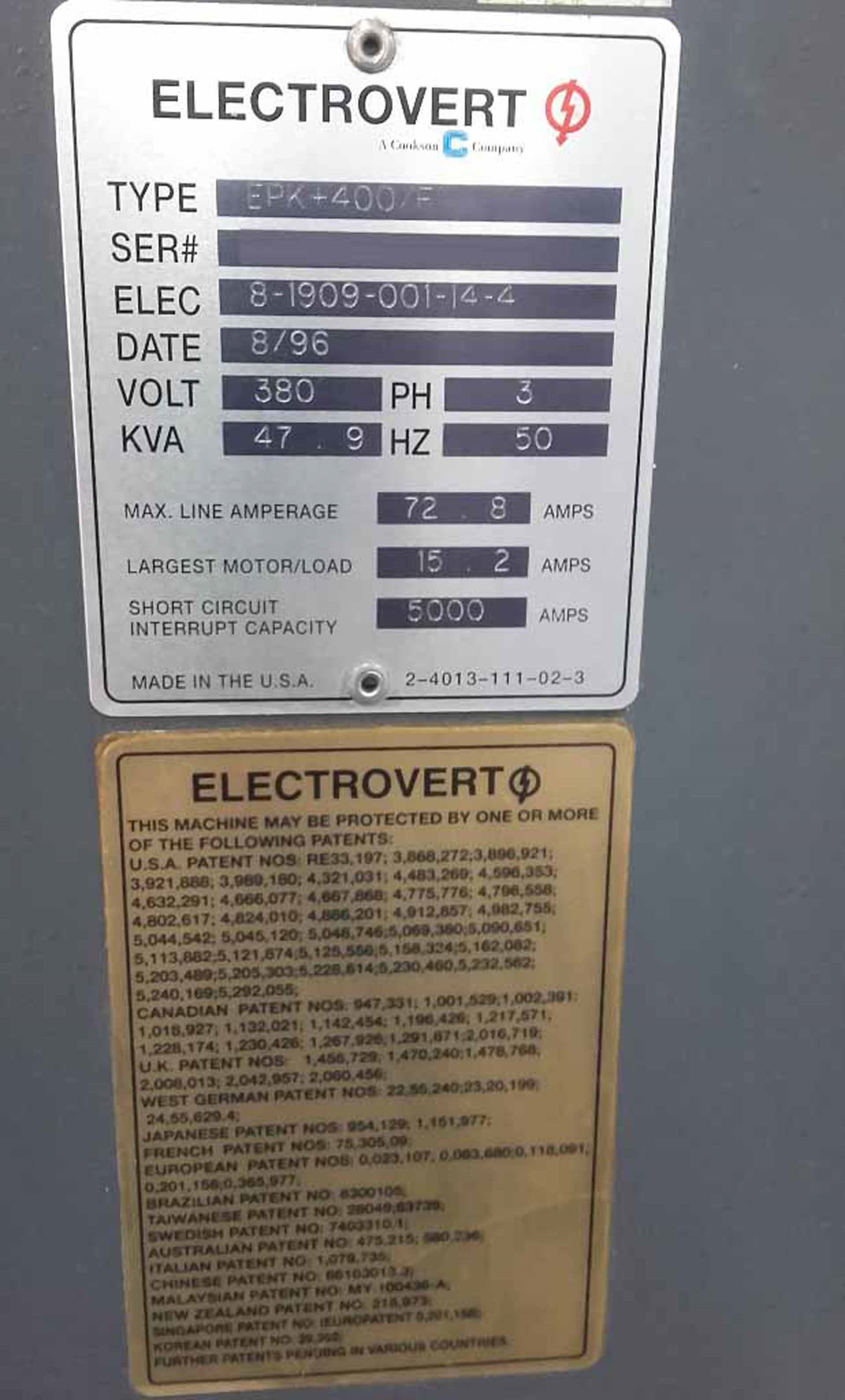 圖為 已使用的 ELECTROVERT Econopak Plus EPK 400/F 待售