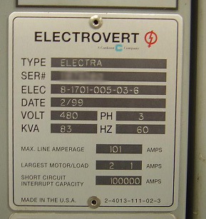 Photo Used ELECTROVERT Electra For Sale