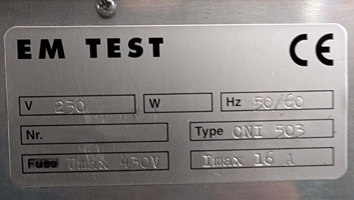 Photo Used EM TEST CNI503 For Sale