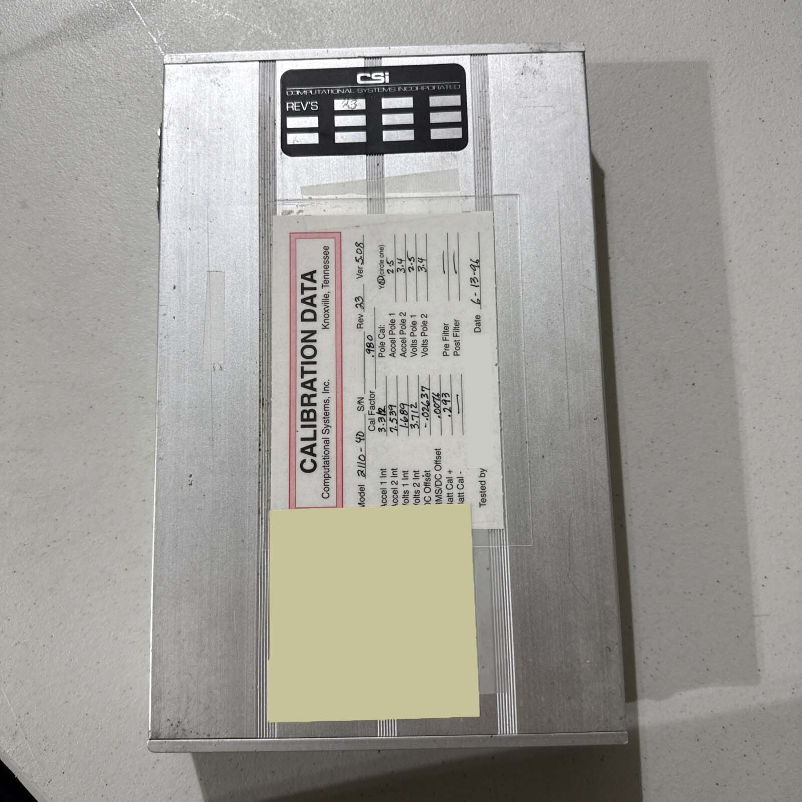 Foto Verwendet EMERSON / CSI 2110-DSP Zum Verkauf