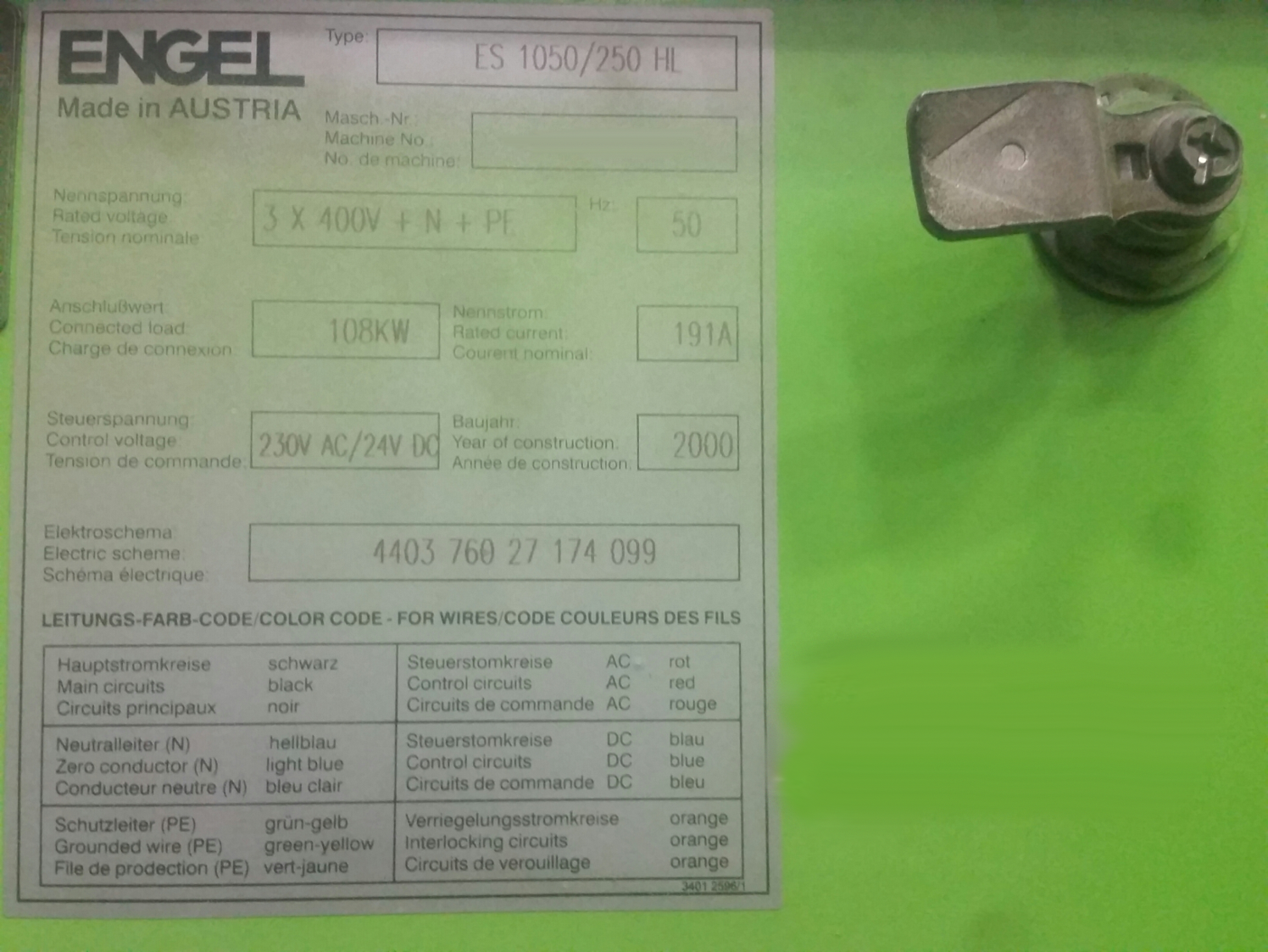 Photo Used ENGEL ES 1050/250 For Sale