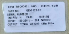 사진 사용됨 ENI / MKS OEM 12B 판매용