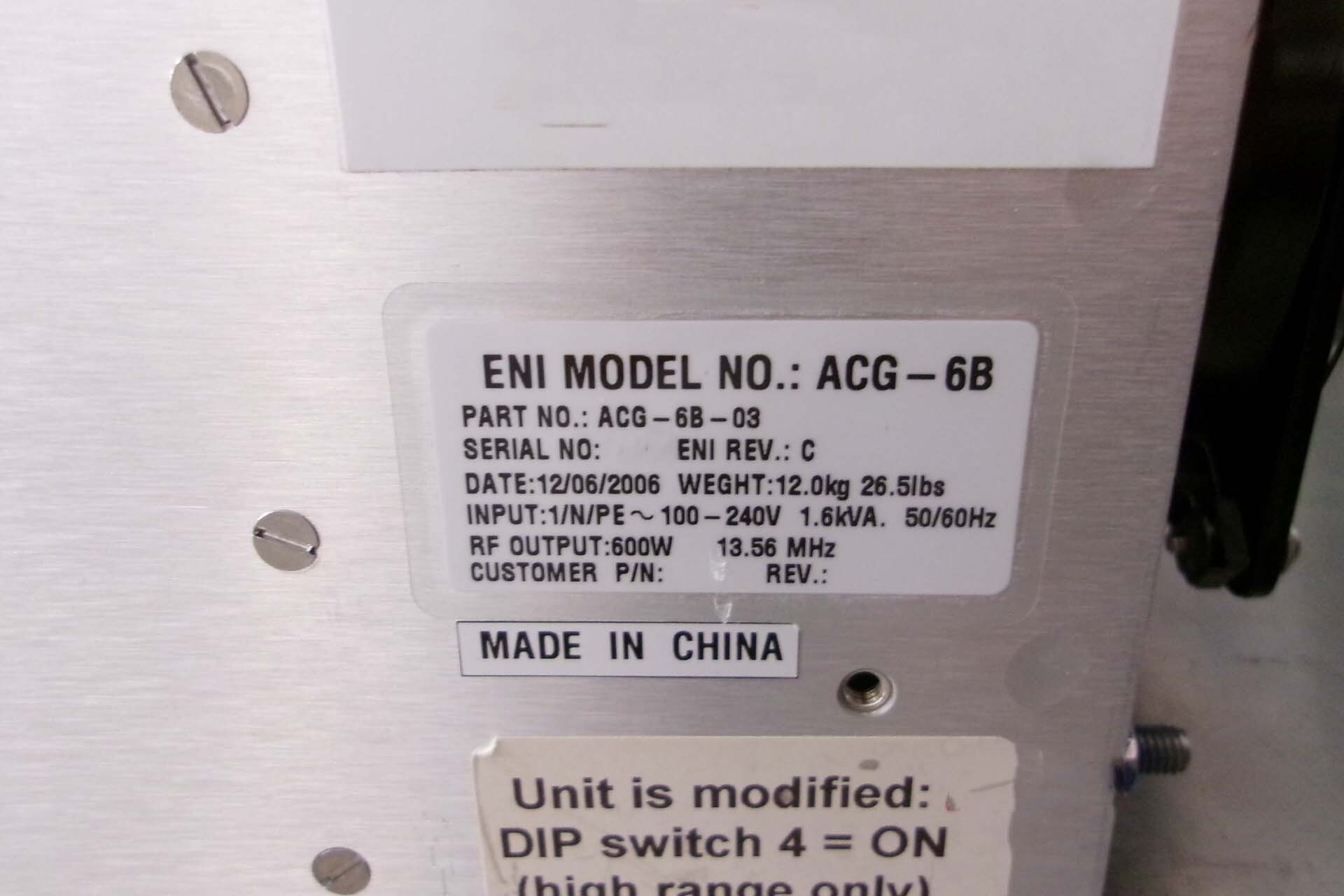 Foto Verwendet ENI ACG-6B-03 Zum Verkauf