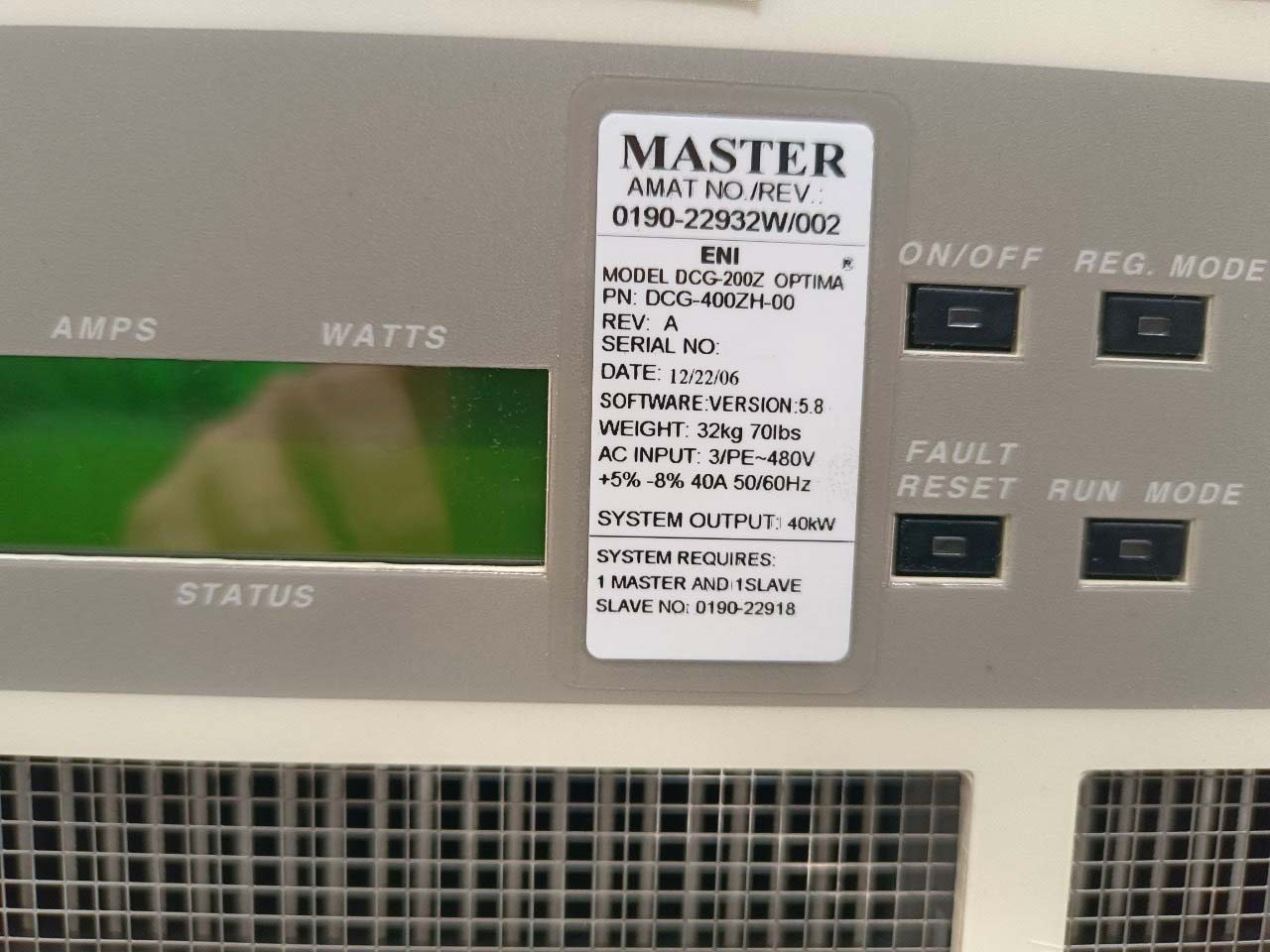 圖為 已使用的 ENI DCG-200 待售