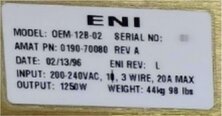圖為 已使用的 ENI OEM-12B-02 待售
