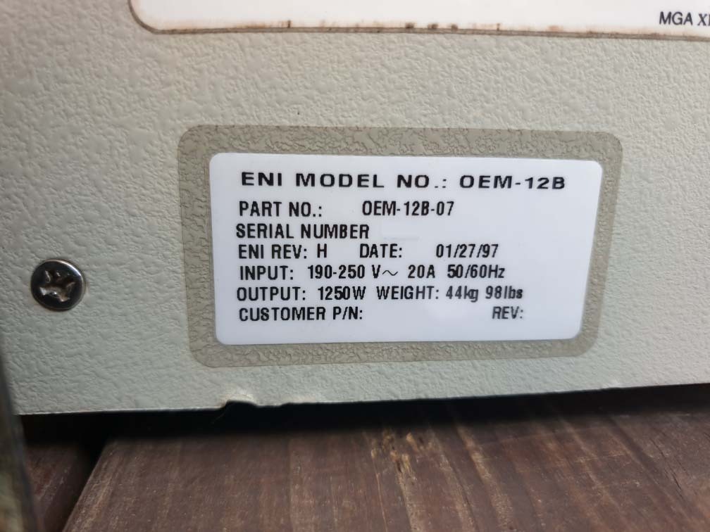 Photo Used ENI OEM-12B-07 For Sale