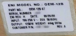 圖為 已使用的 ENI OEM-12B-07 待售