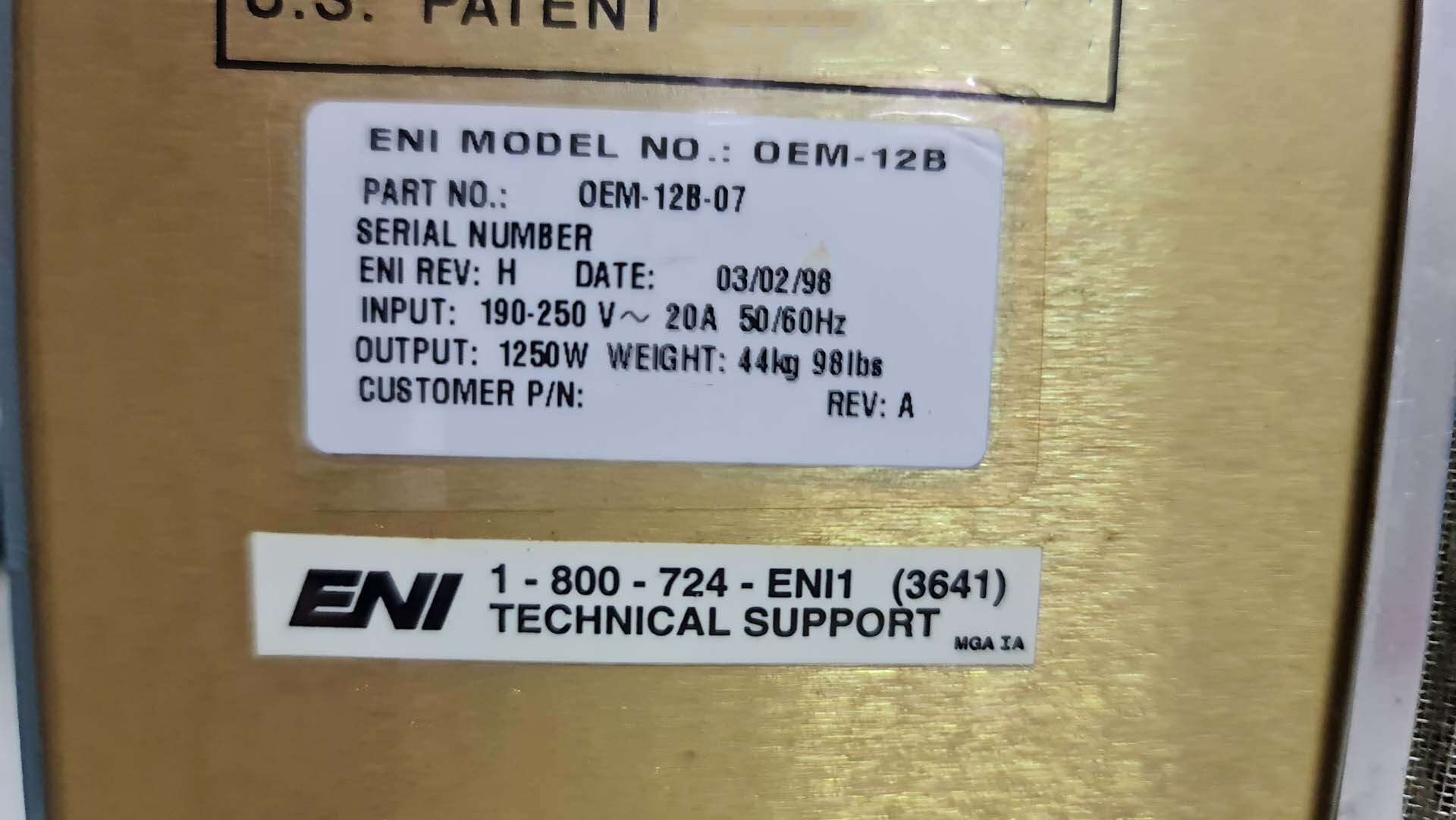 Photo Used ENI OEM 12B For Sale