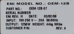 圖為 已使用的 ENI OEM 12B 待售