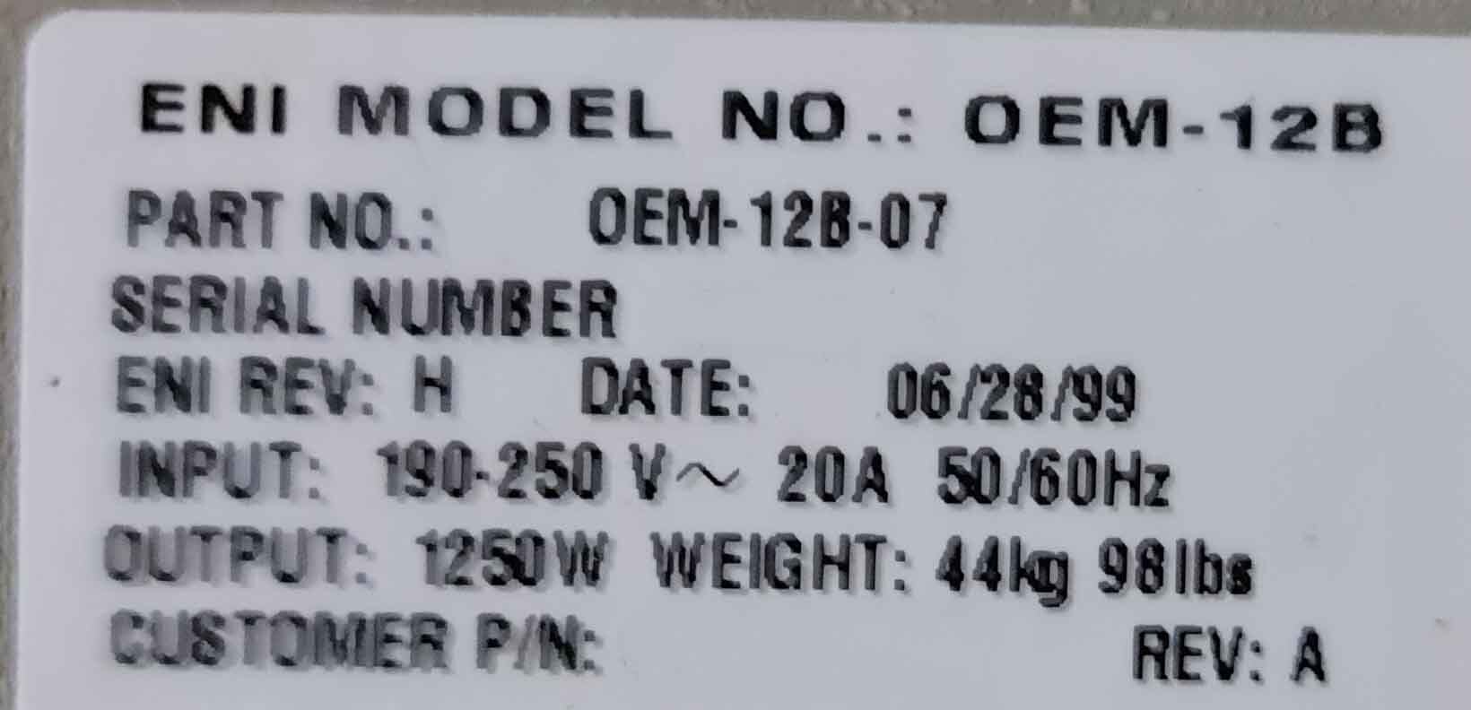 Photo Used ENI OEM 12B For Sale