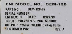 圖為 已使用的 ENI OEM 12B 待售